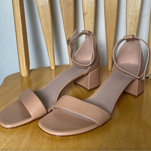 LK Bennett Leather Nude Block Heel Sandals Size 40 - Picture 7 of 7